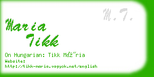 maria tikk business card